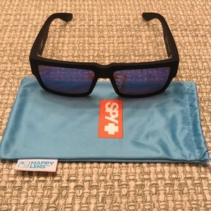SPY Cyrus Sunglasses - Matte Black w/ Blue Lenses